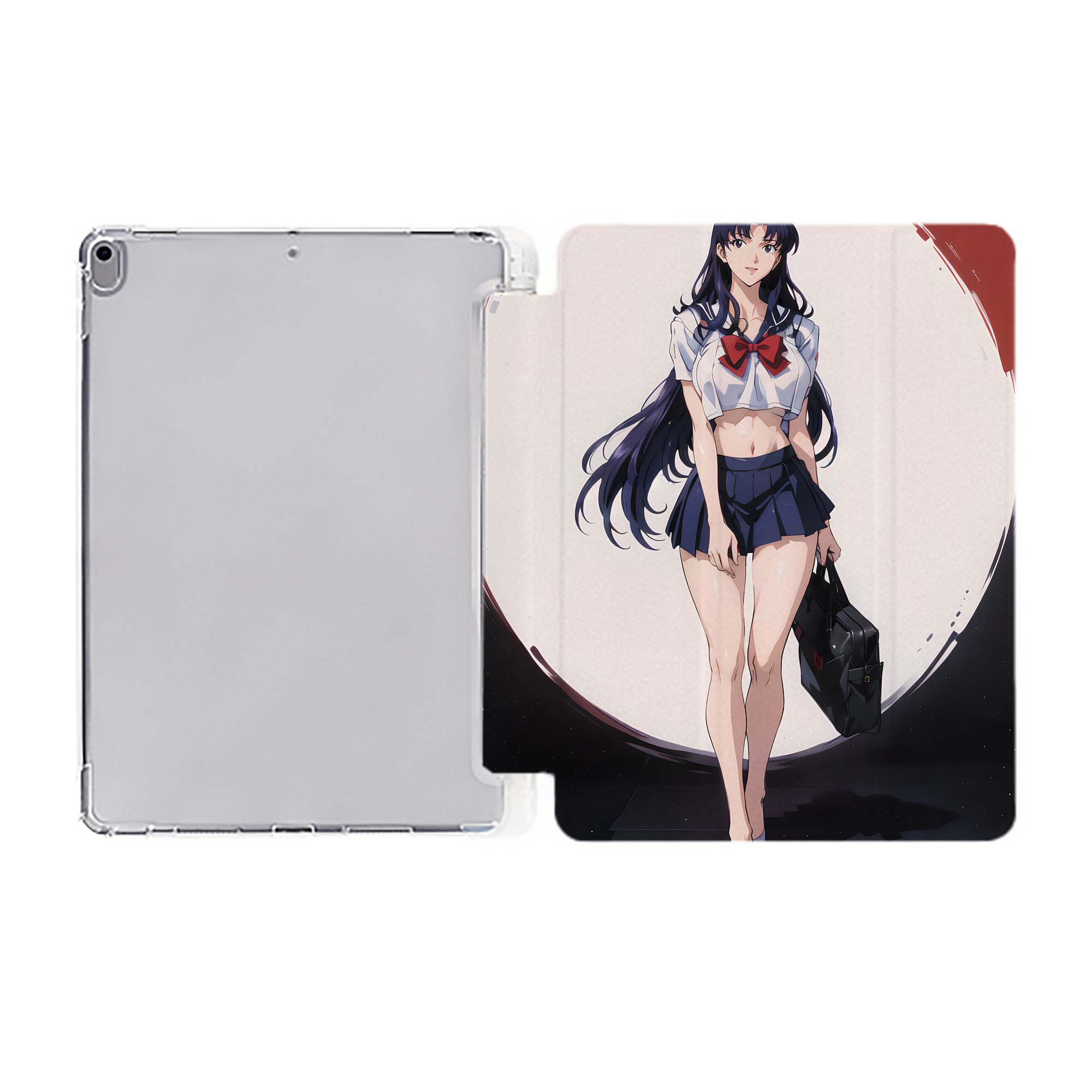 （画像用） EVA 新世紀エヴァンゲリオン IPad ケース ペン収納付き 三つ折りスタンド PUレザー×シリコン 対応機種9.5/10.5/10.9インチ